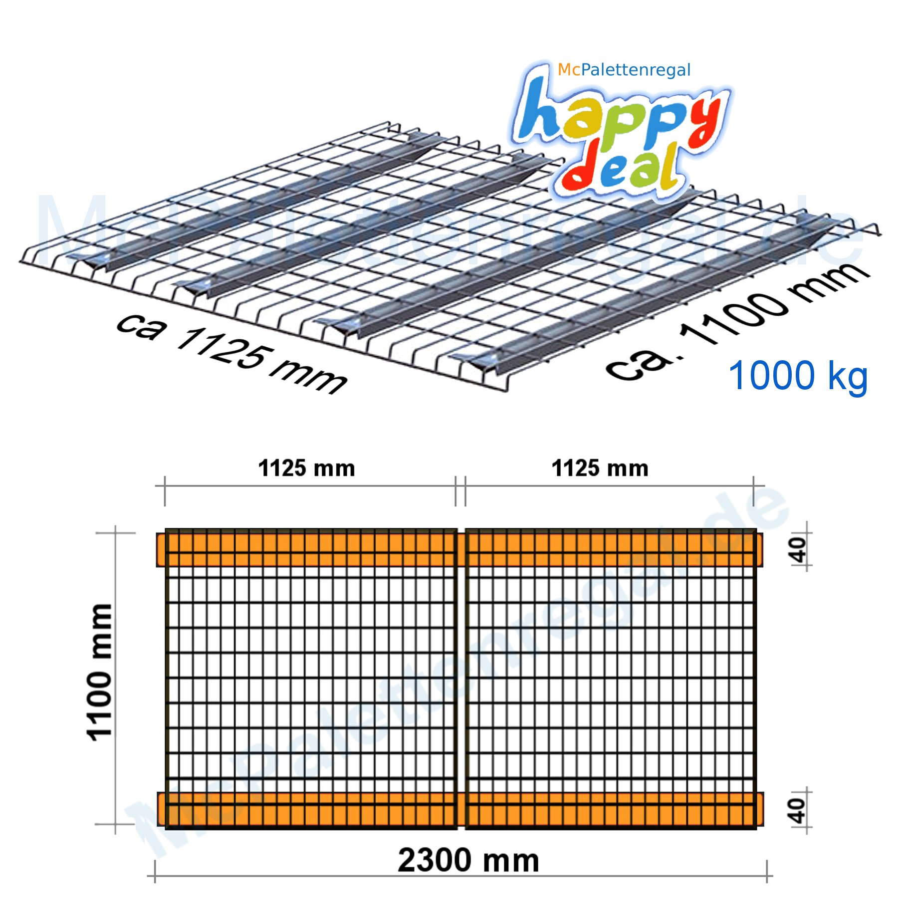 Gitter 112,5 x 110 / 1000kg/4