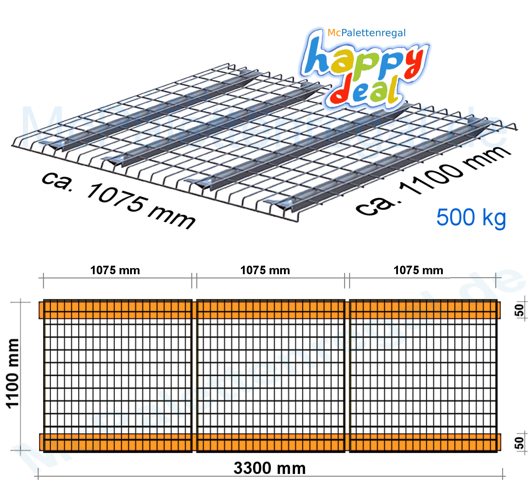 Gitter 107,5 x 110 / 500kg/5
