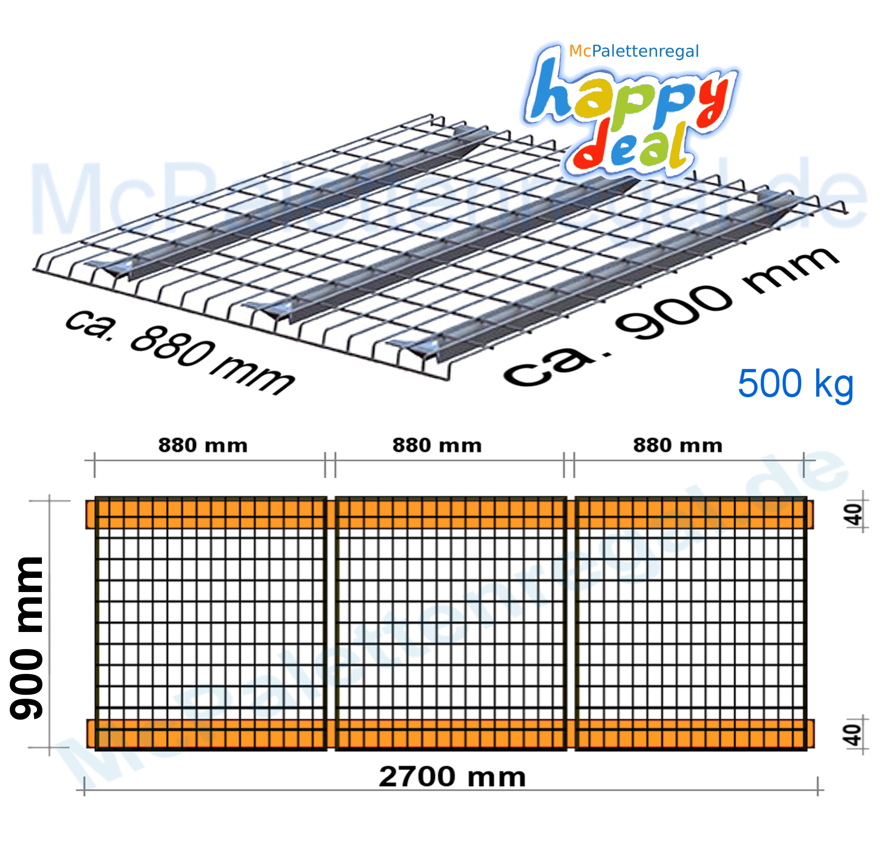 Gitter 88 x 90 / 500kg/4 (Sondertiefe 90 cm)