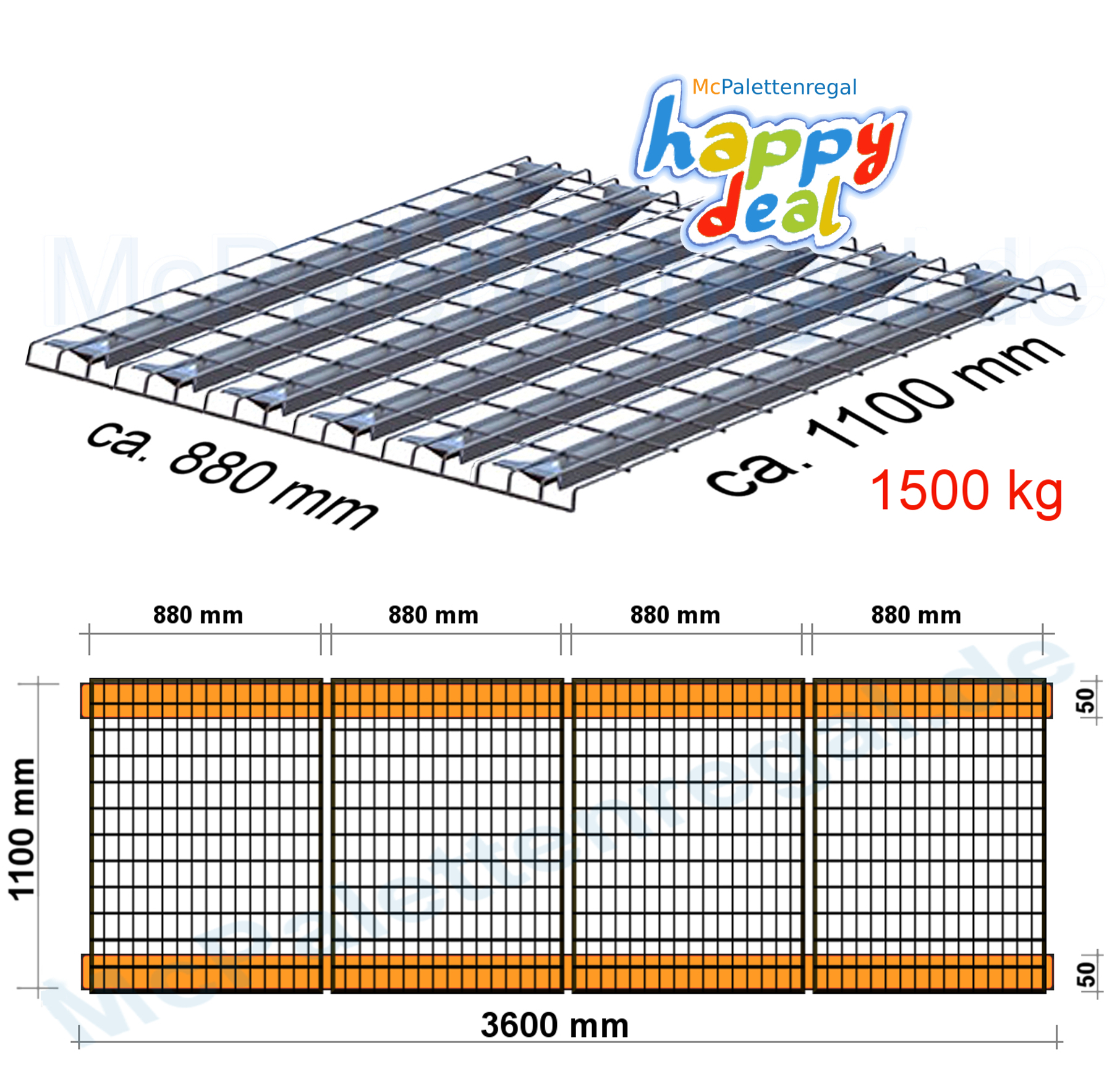 Gitter 88 x 110 / 1500kg/5-100 (ab 100 Stück)