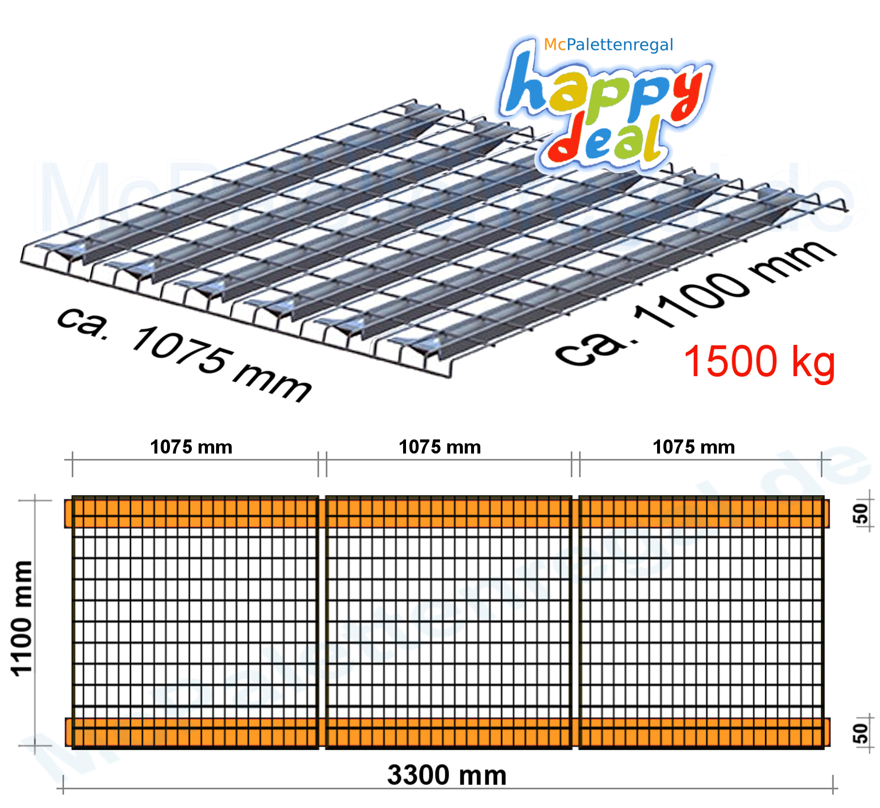 Gitter 107,5 x 110 / 1500kg/5