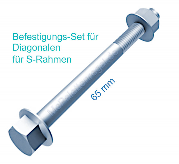 Befestigungsset für Diagonale S-Rahmen (10 Stück) Schrauben-Set