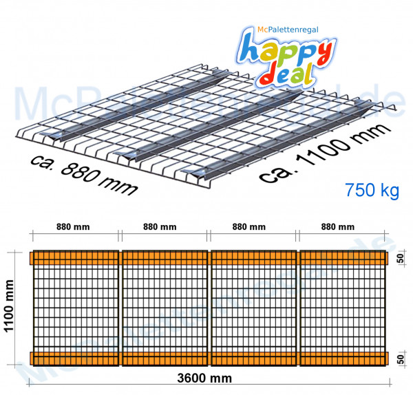 Gitter 88 x 110 / 750kg/5