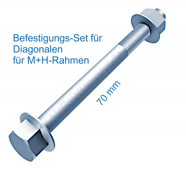 Befestigungsset für Diagonale M+H-Rahmen (10 Stück) Schrauben-Set