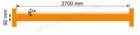 Längere Endfeld-Traverse 2,7 m / 90 (2t)